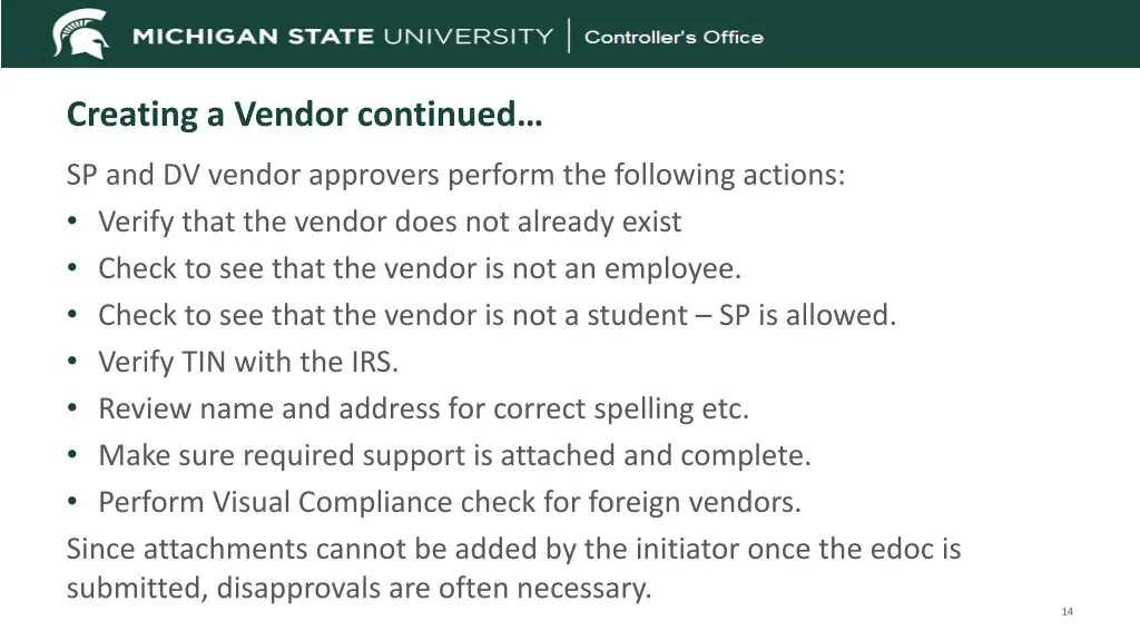 creating a vendor continued 5