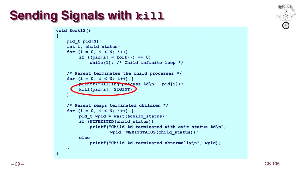 sending signals with kill 1