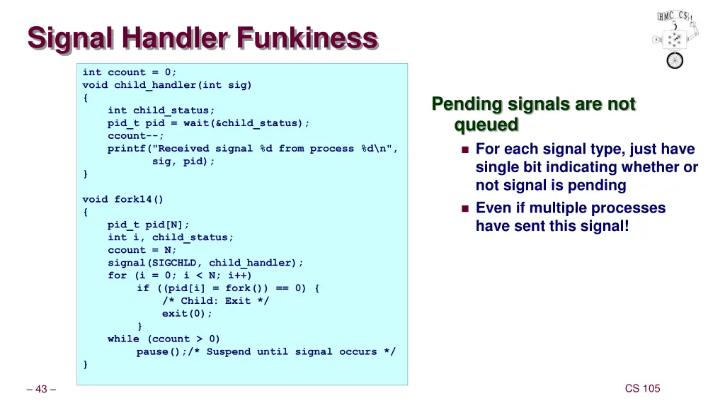 signal handler funkiness