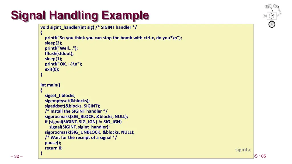 signal handling example