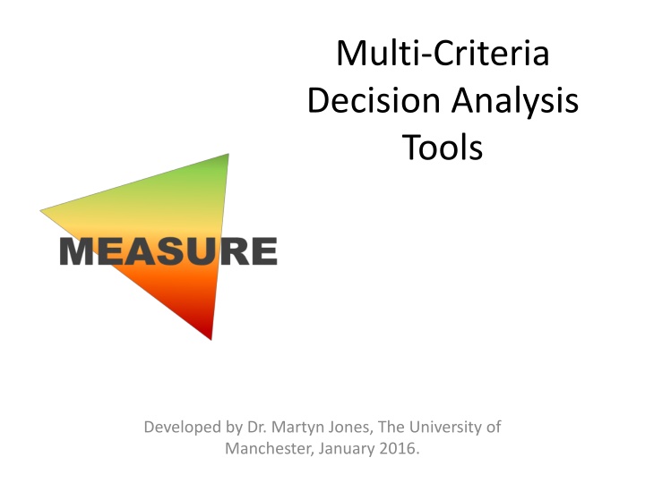 multi criteria decision analysis tools