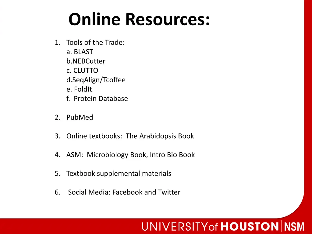 online resources