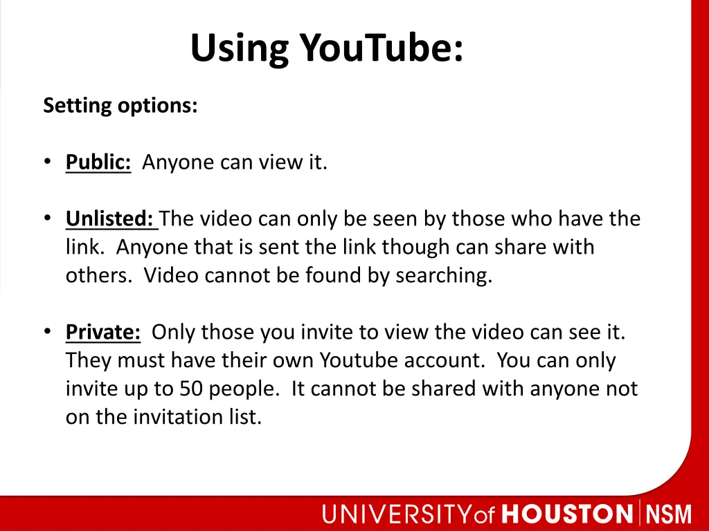 using youtube 1