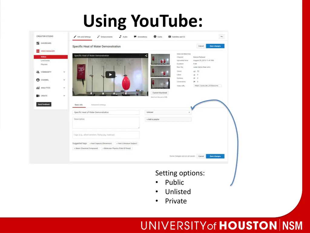 using youtube