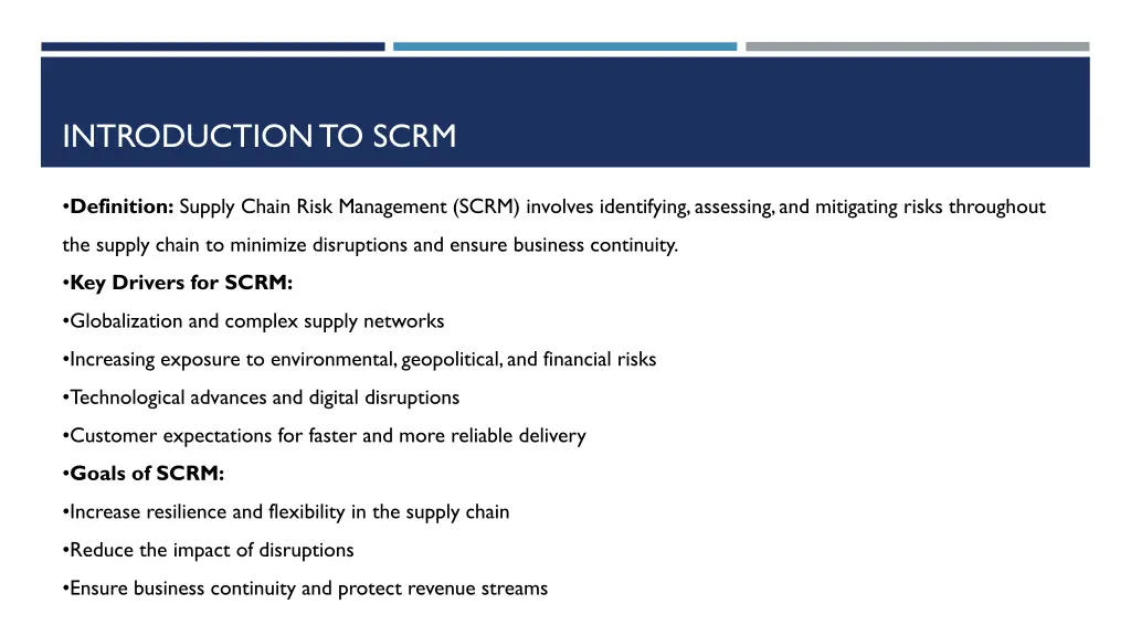 introduction to scrm