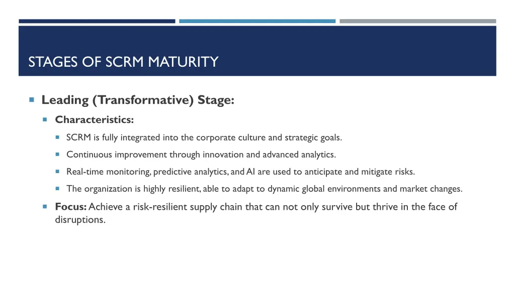 stages of scrm maturity 2