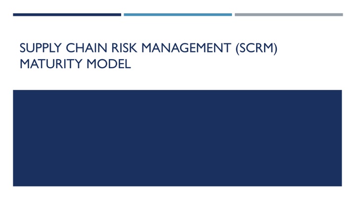 supply chain risk management scrm maturity model