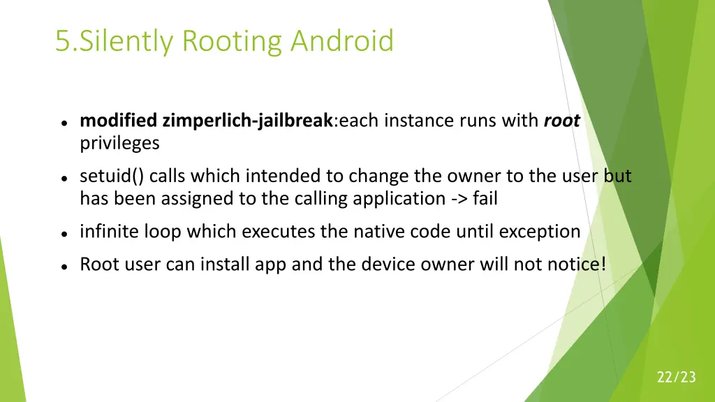 5 silently rooting android