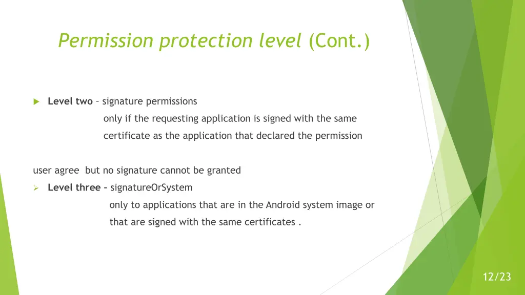 permission protection level cont