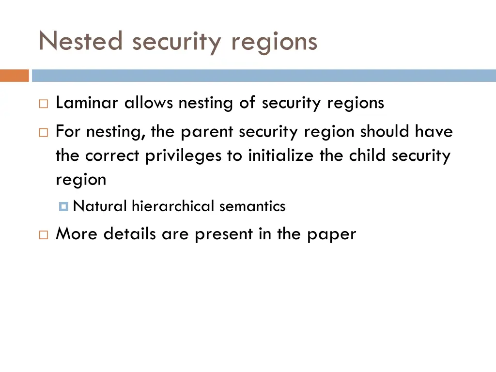 nested security regions