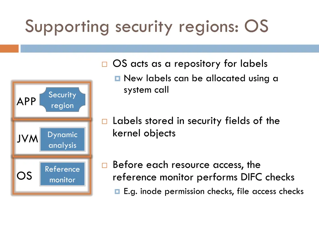 supporting security regions os