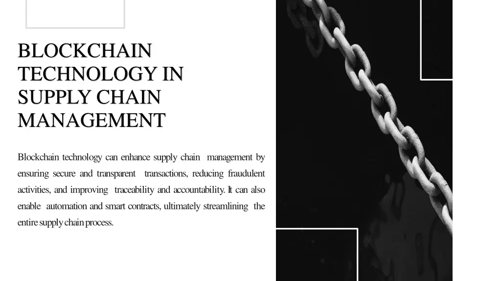 blockchain technology in supply chain management