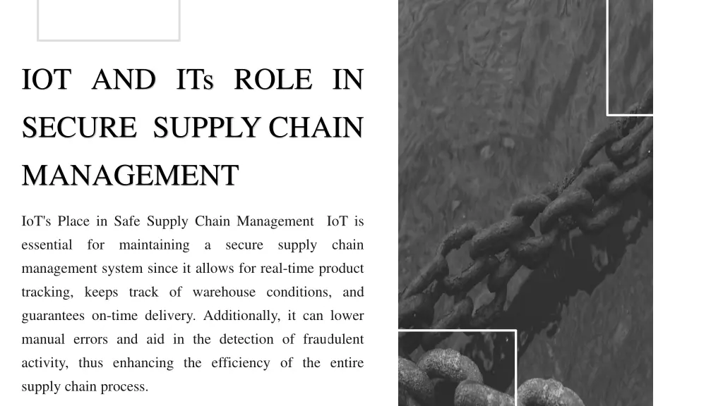 iot and its role in secure supply chain management