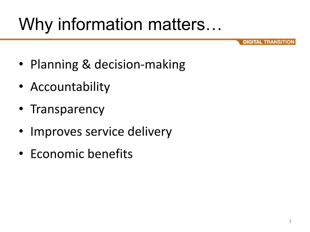 why information matters