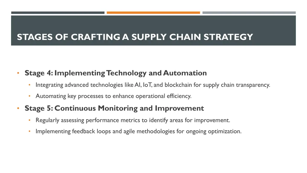 stages of crafting a supply chain strategy 1