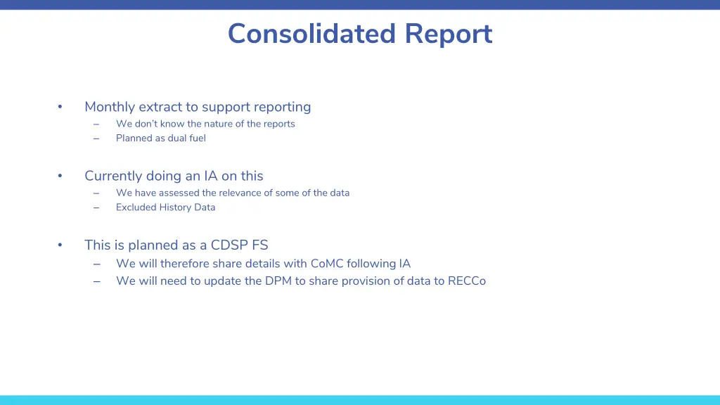 consolidated report