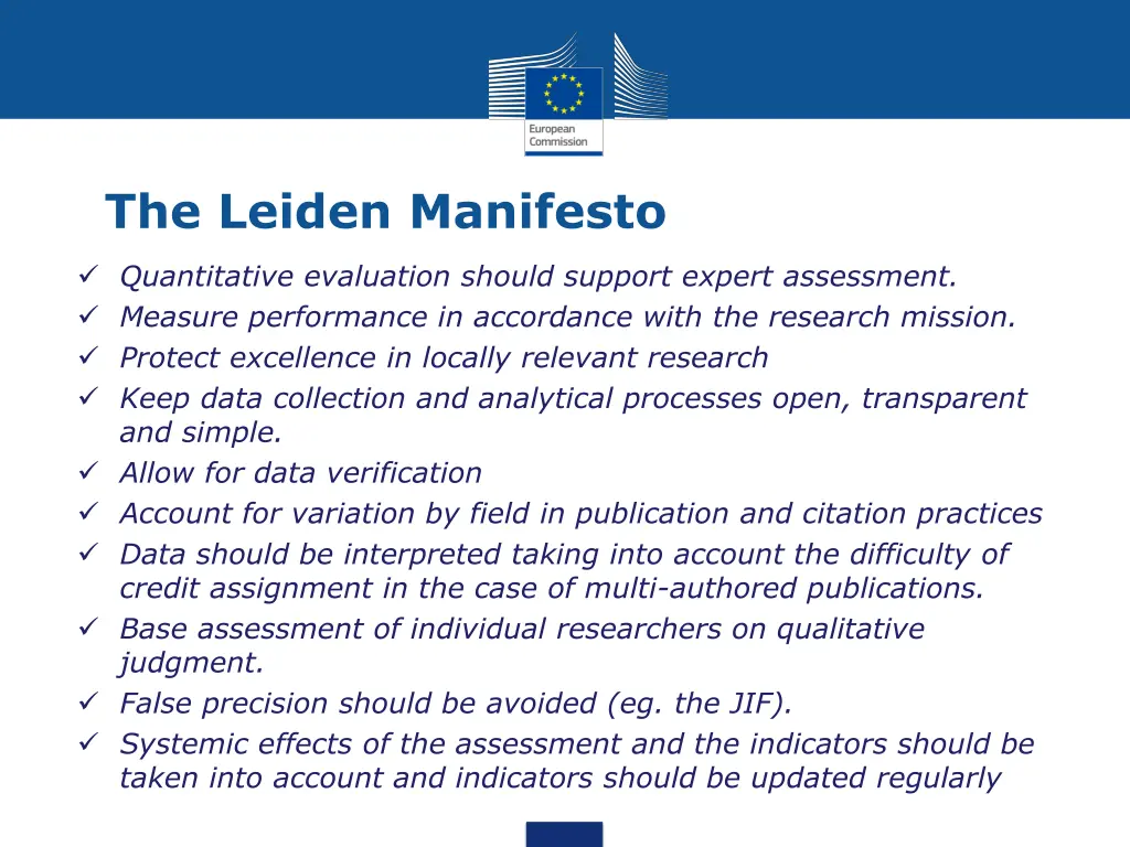 the leiden manifesto