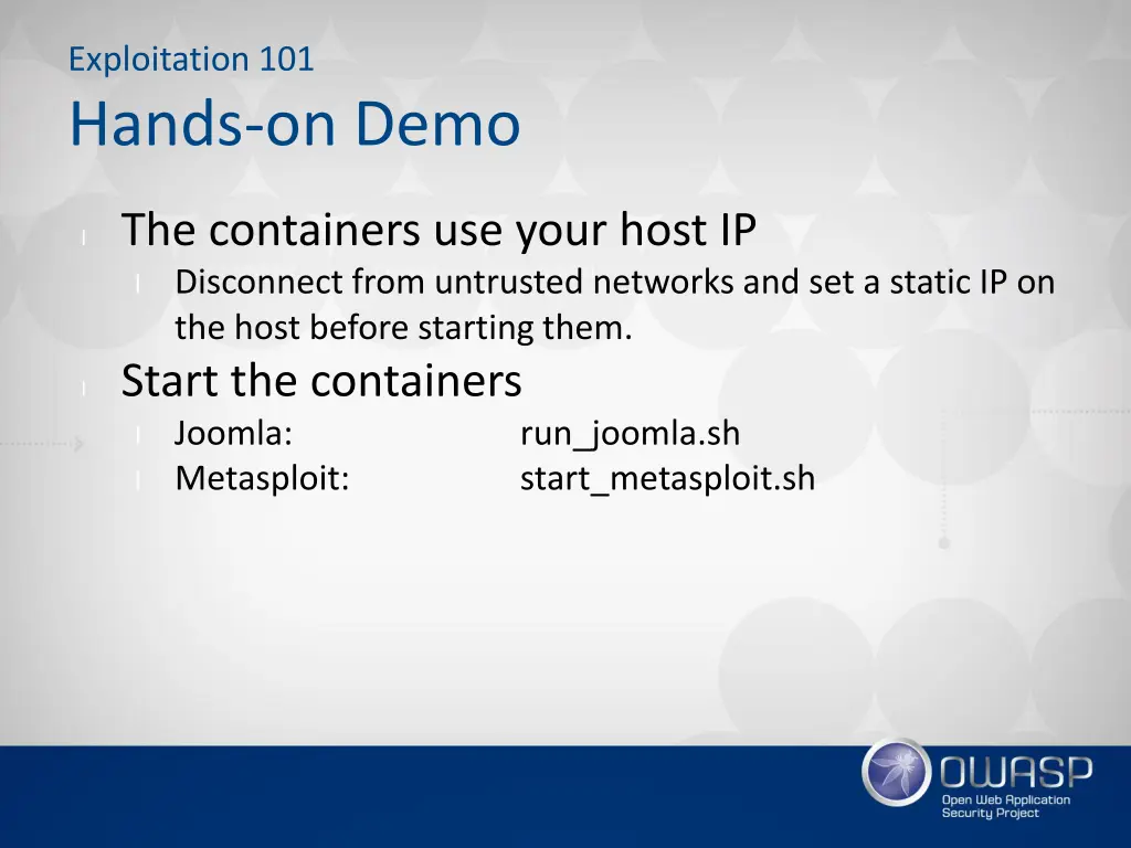 exploitation 101 hands on demo
