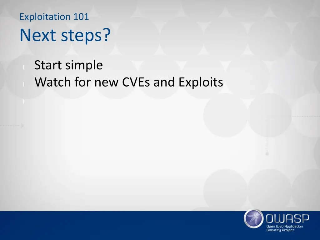 exploitation 101 next steps 2