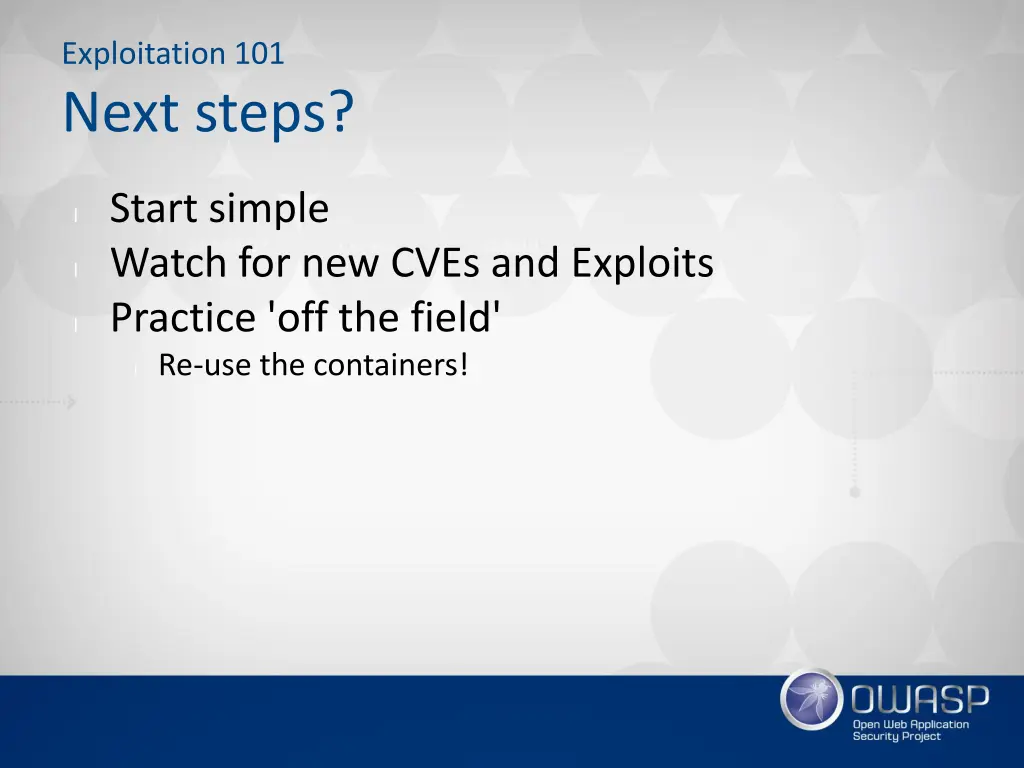 exploitation 101 next steps 3