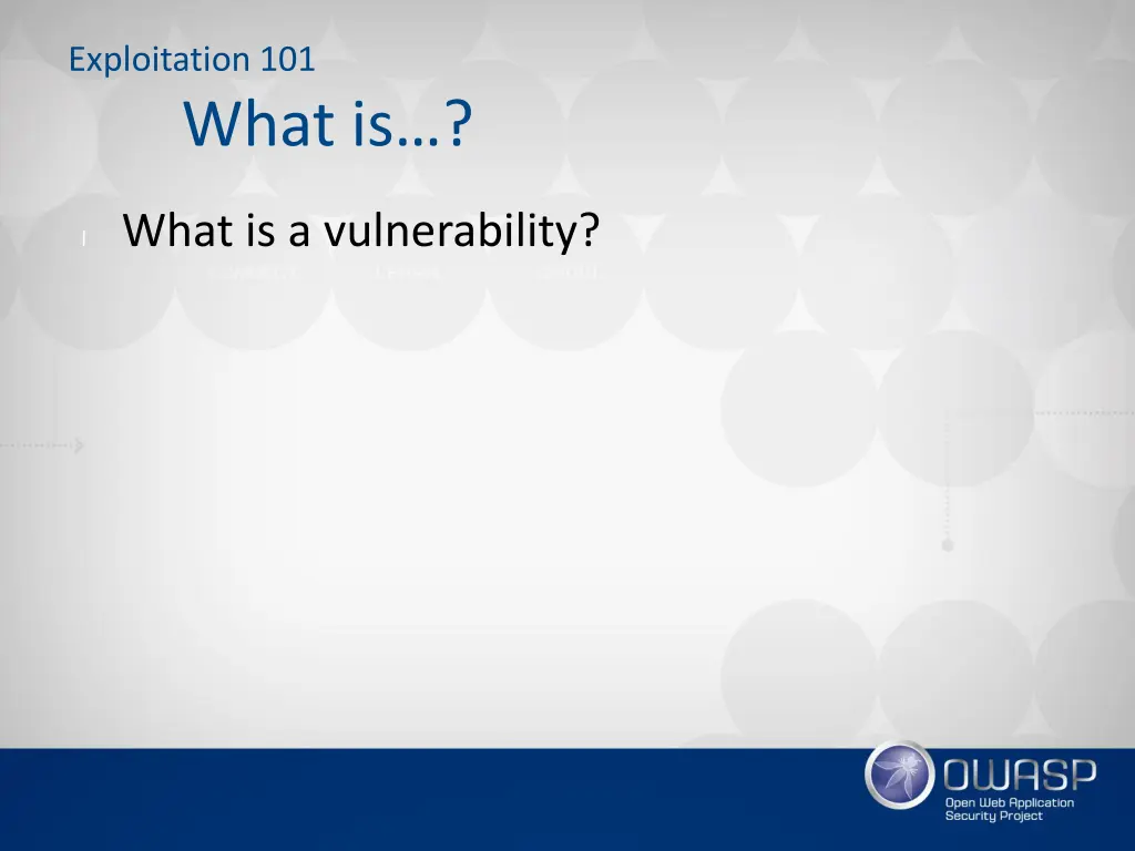 exploitation 101 what is 4