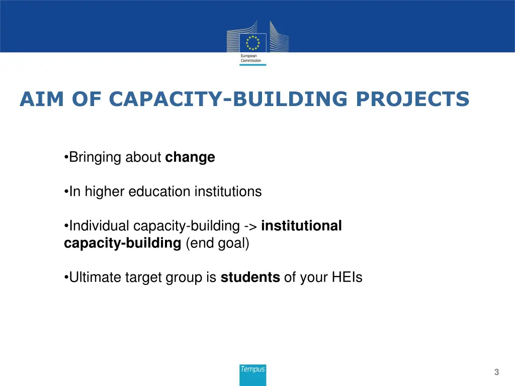 aim of capacity building projects