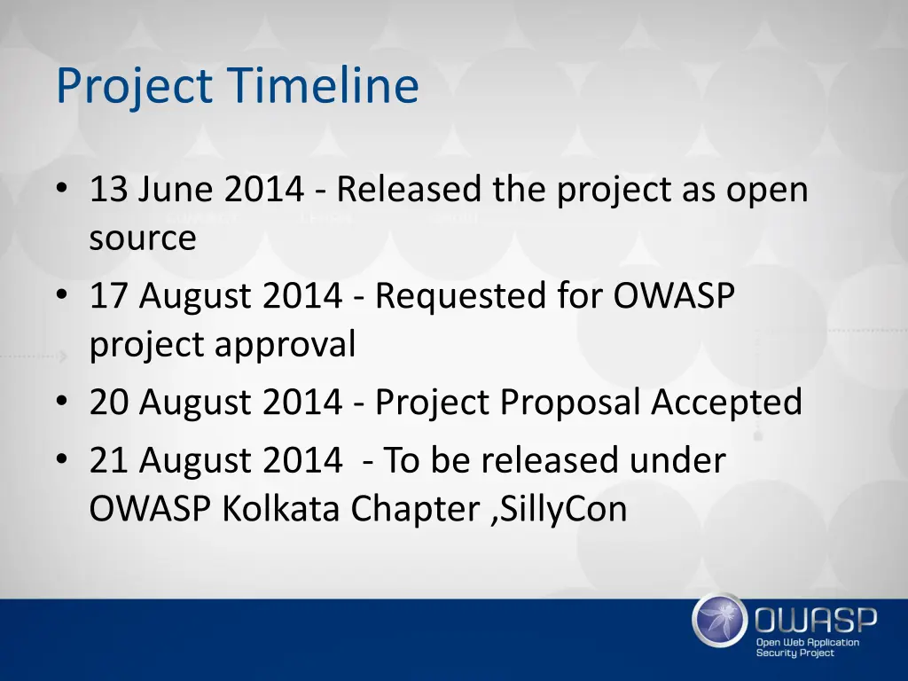 project timeline