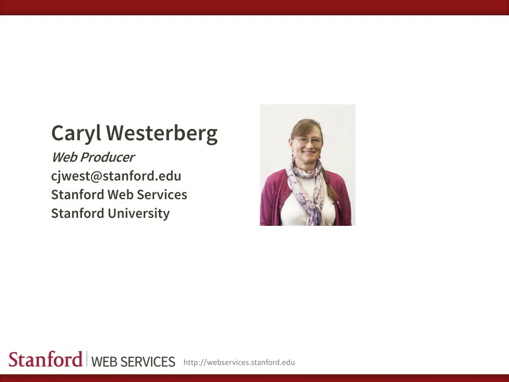 caryl westerberg web producer cjwest@stanford