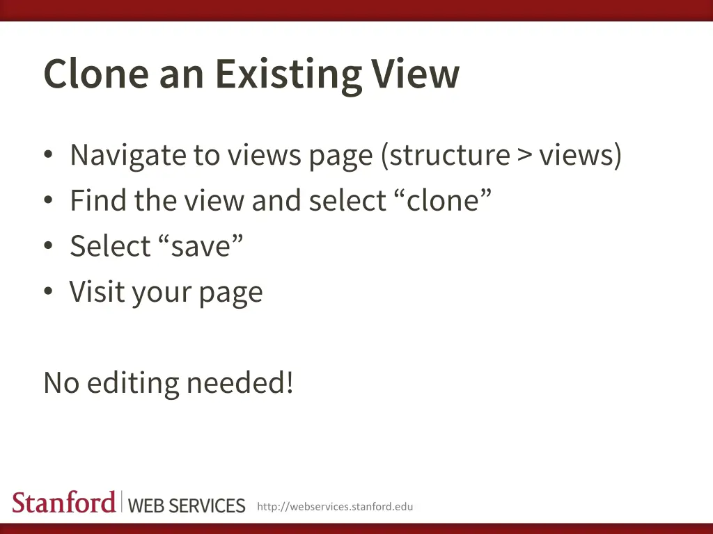 clone an existing view