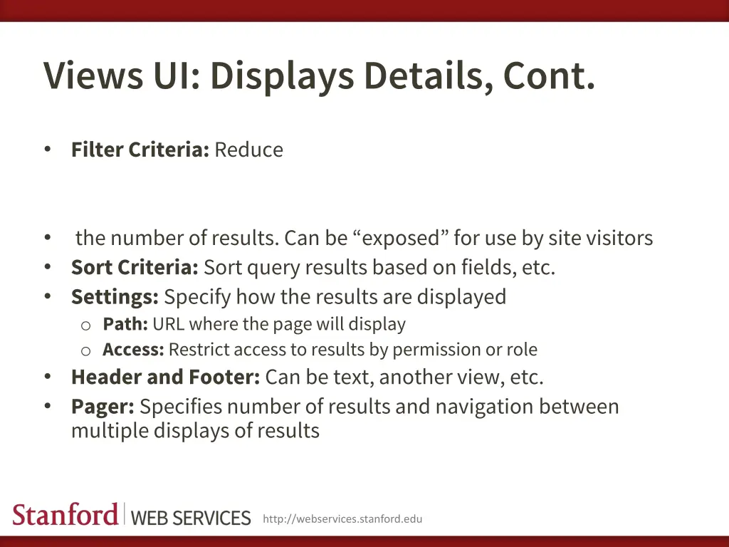 views ui displays details cont
