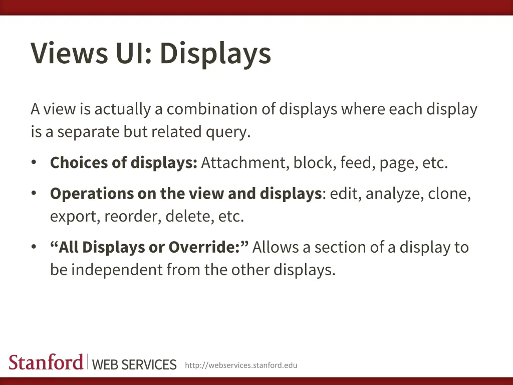 views ui displays