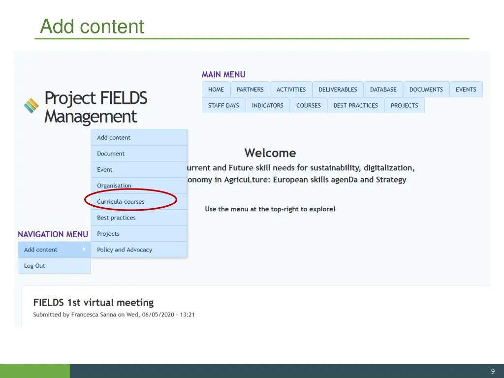 add content