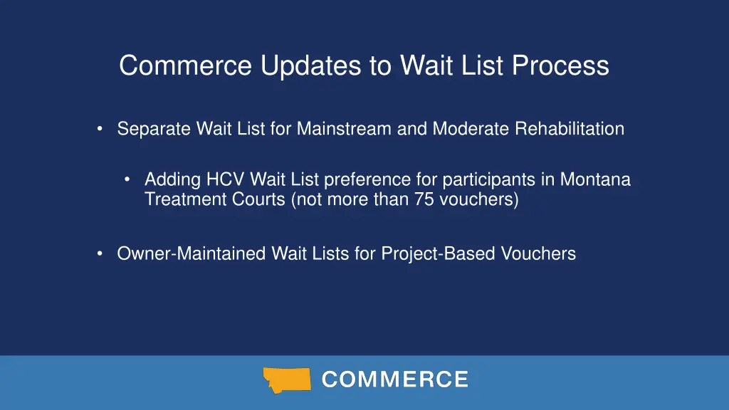 commerce updates to wait list process