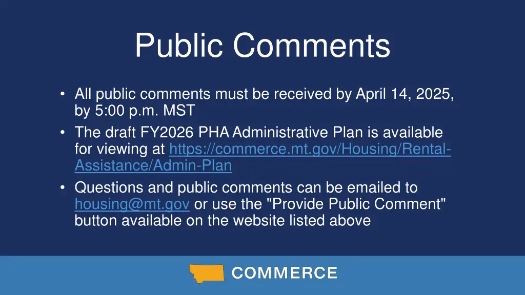 public comments
