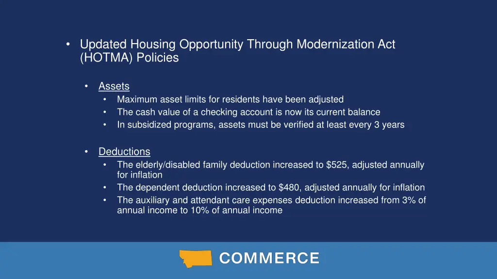 updated housing opportunity through modernization