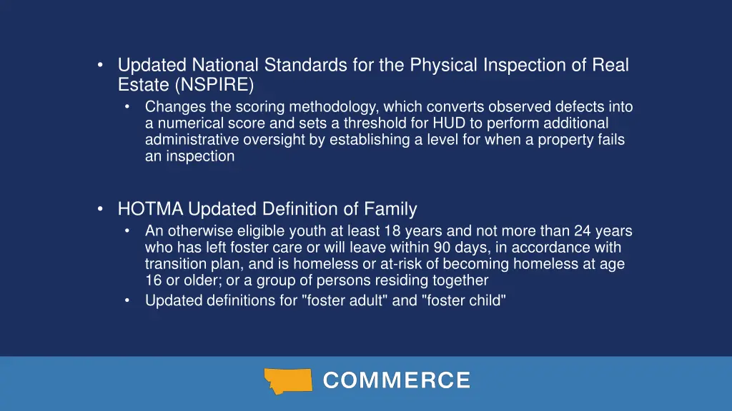 updated national standards for the physical