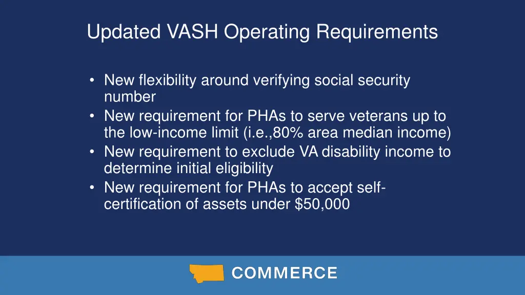 updated vash operating requirements