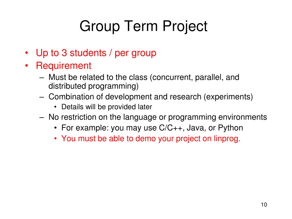 group term project