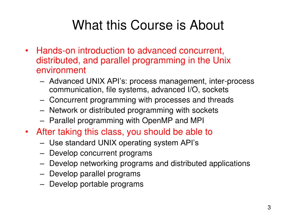 what this course is about