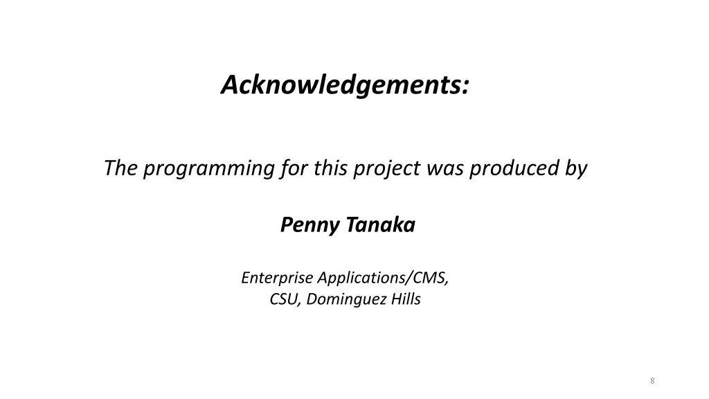 acknowledgements