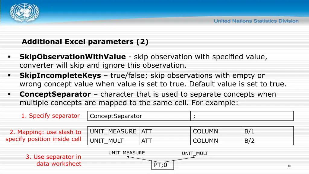 additional excel parameters 2