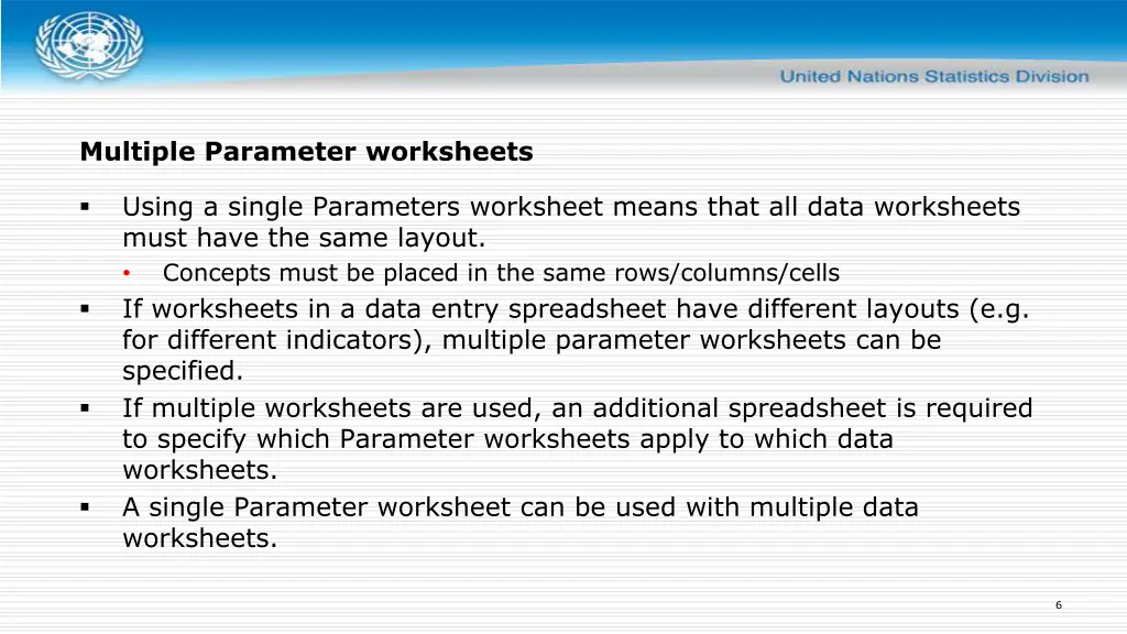 multiple parameter worksheets