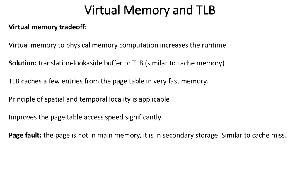 virtual memory and tlb virtual memory and tlb