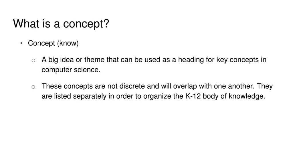what is a concept