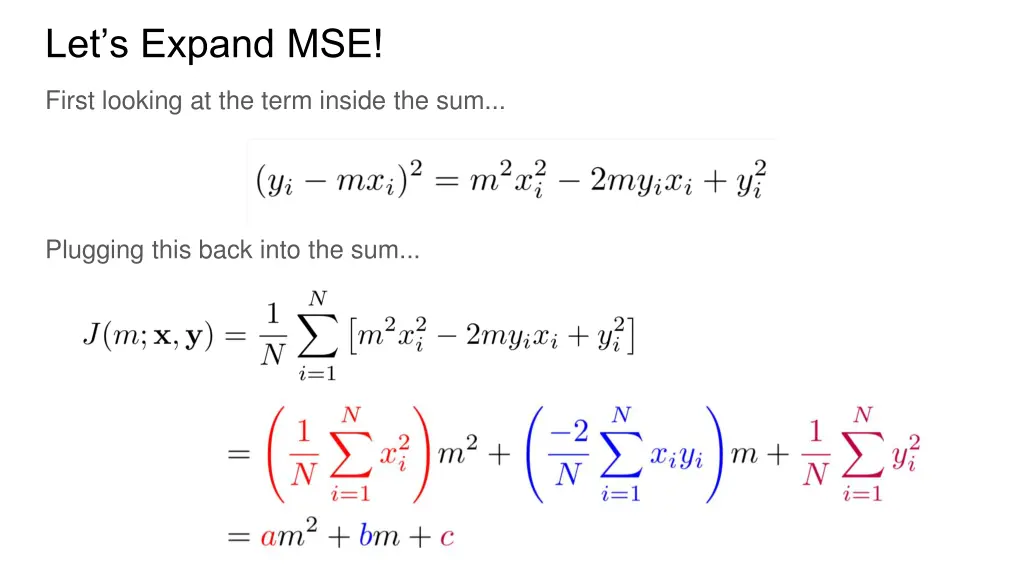 let s expand mse