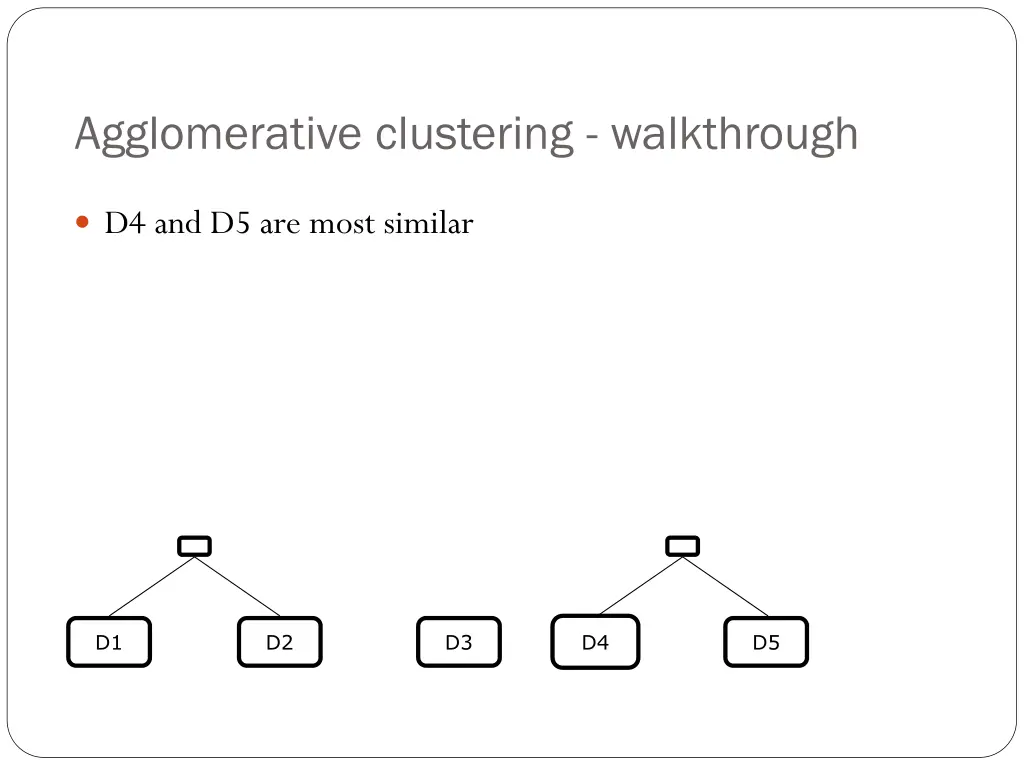 agglomerative clustering walkthrough 2