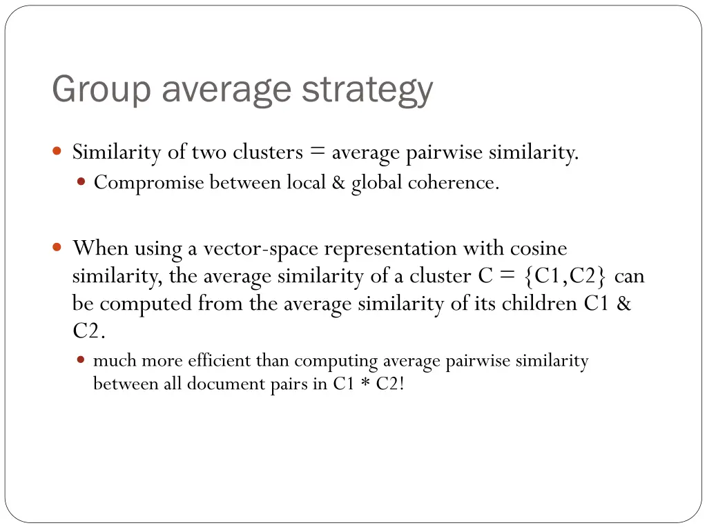 group average strategy