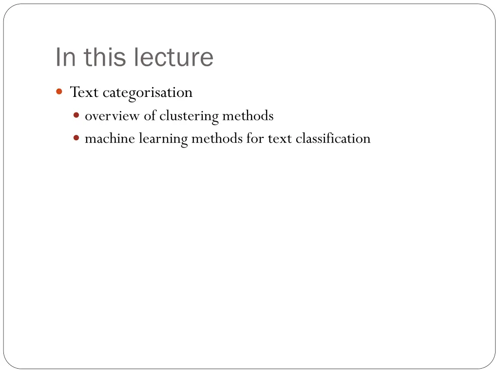 in this lecture