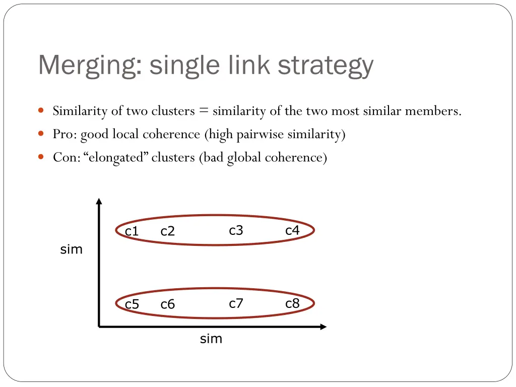 merging single link strategy