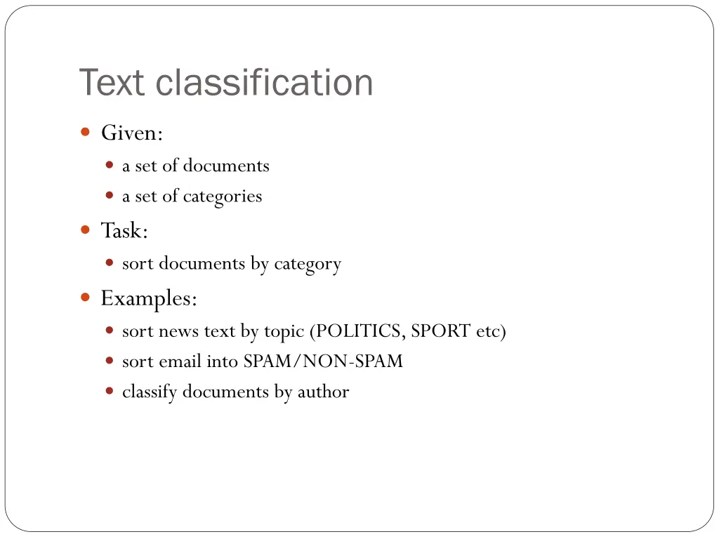 text classification